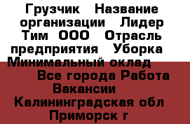 Грузчик › Название организации ­ Лидер Тим, ООО › Отрасль предприятия ­ Уборка › Минимальный оклад ­ 15 000 - Все города Работа » Вакансии   . Калининградская обл.,Приморск г.